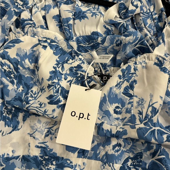 O.P.T. Blue Floral Toile De Jouy - Picture 2 of 2